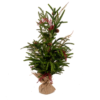 Mixed Austrian Real Touch Pine Tree 24" Christmas berries pinecone