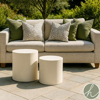 Portman Side Tables can be used indoors or outdoors on your patio or porch.