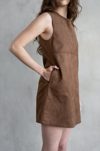 Round Neck Sleeveless Mini Dress