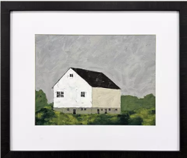 Rural Escape Framed Print top right white barn