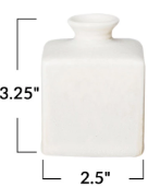 Cream Stoneware Vase, 3 Styles