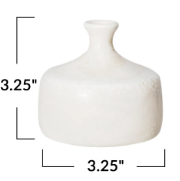 Cream Stoneware Vase, 3 Styles