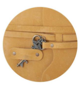 Leather Handcrafted Unlined 8" Journal with Antique Key Assorted