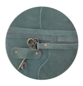 Leather Handcrafted Unlined 8" Journal with Antique Key Assorted