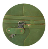 Leather Handcrafted Unlined 8" Journal with Antique Key Assorted