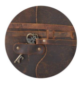 Leather Handcrafted Unlined 8" Journal with Antique Key Assorted