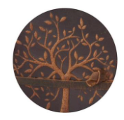 Leather Tree Embossed Handcrafted Deckle Edge Unlined 6" Journal Assorted