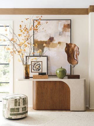 Seabourne Console Table asymmetrical anticato marble