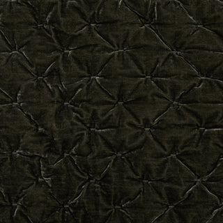 Stella Faux Silk Velvet Pintuck Quilt Set Fern Green
