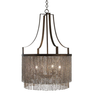 Tamara Chandelier Antique Gold Antique White beads