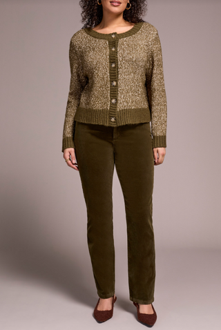 Tribal Long-Sleeve Wear 2 Ways Sweater in Ivy brownish green heather