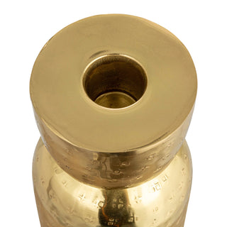 Antique Gold Hammered Metal Taper Holders Assorted