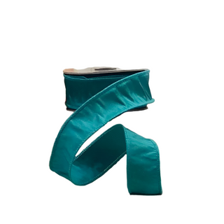 Teal Green Taffeta Ribbon - SOLD BY THE FOOT