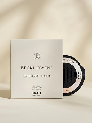A Pura car refill in Coconut Calm scent, by becki owens