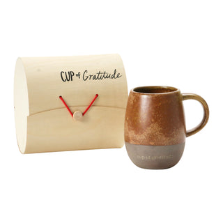 Stoneware Mug with Wood Gift Box Assorted