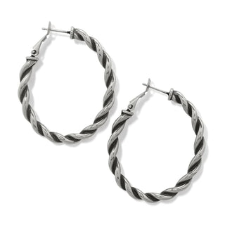 Brighton Interlok Twist Oval Hoop Earrings