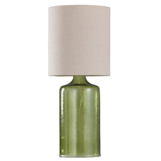 Green Seeded Glass Lamp