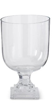Clear Glass Pedestal Vase Assorted