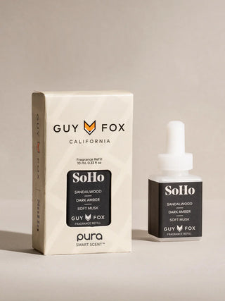 PURA Soho Smart Vial Refill, by guy fox california, sandalwood, dark amber, soft musk