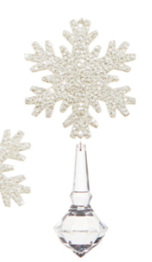 Snowflake Crystal Drop Ornament Assorted