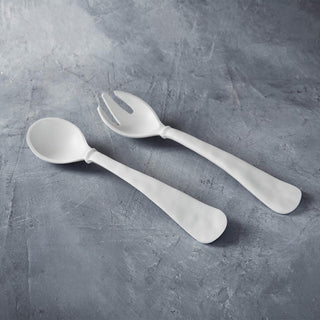 Beatriz Ball Vida Nube White Salad Servers Handmade luxury melamine BPA free PABA free dishwasher safe FDA food safe