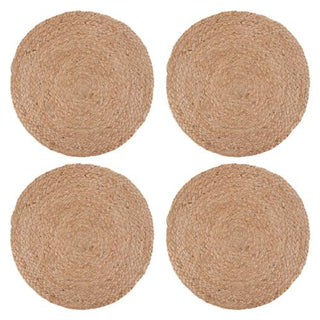 Set of 4 Solid Jute Placemats