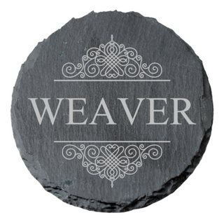 P. Graham Dunn Round Slate Set of 4 Coasters