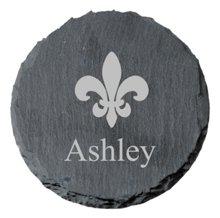 P. Graham Dunn Round Slate Set of 4 Coasters