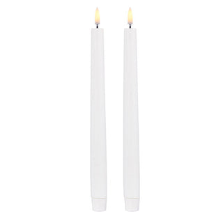 Uyuni 1" X 10" Nordic White Taper Candles Set of 2