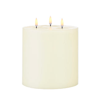 Uyuni 6" X 5.9" Ivory Triple Flame Candle