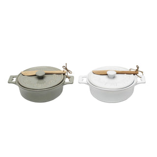 Round Stoneware Brie Dish