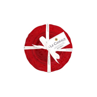 Le Cadeaux Garnet Appetizer Plates Set of 4