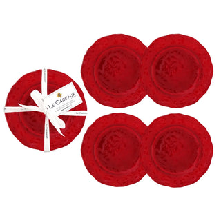 Le Cadeaux Garnet Appetizer Plates Set of 4
