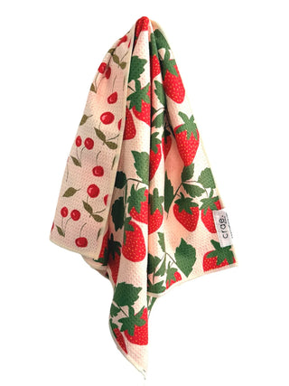 Crae Berries & Cherries: Double-Sided Hand Towel