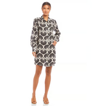 Load image into Gallery viewer, Karen Kane Blouson Sleeve Linen Shirtdress
