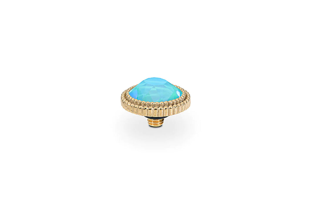 QUDO 10mm Fabero Flat Gold Top in Laguna Delite