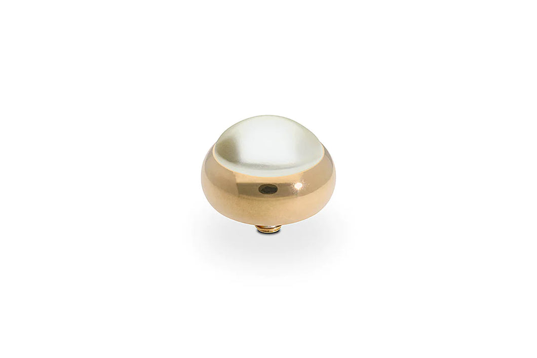QUDO 10mm Gold Sesto Top in Cream Pearl