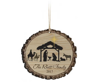 P. Graham Dunn Sliced Log Ornament