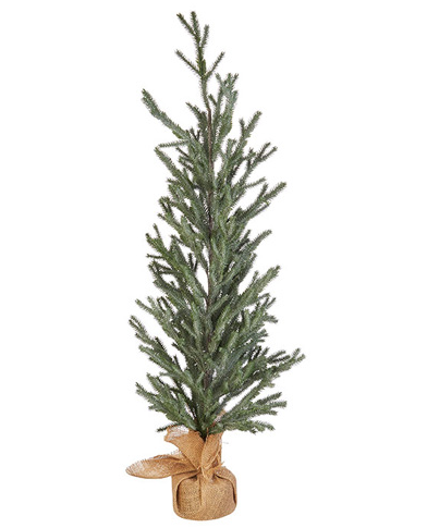 Iced Pine Tree in Burlap Assorted