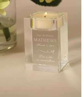 P Graham Dunn Crystal Candle Holder