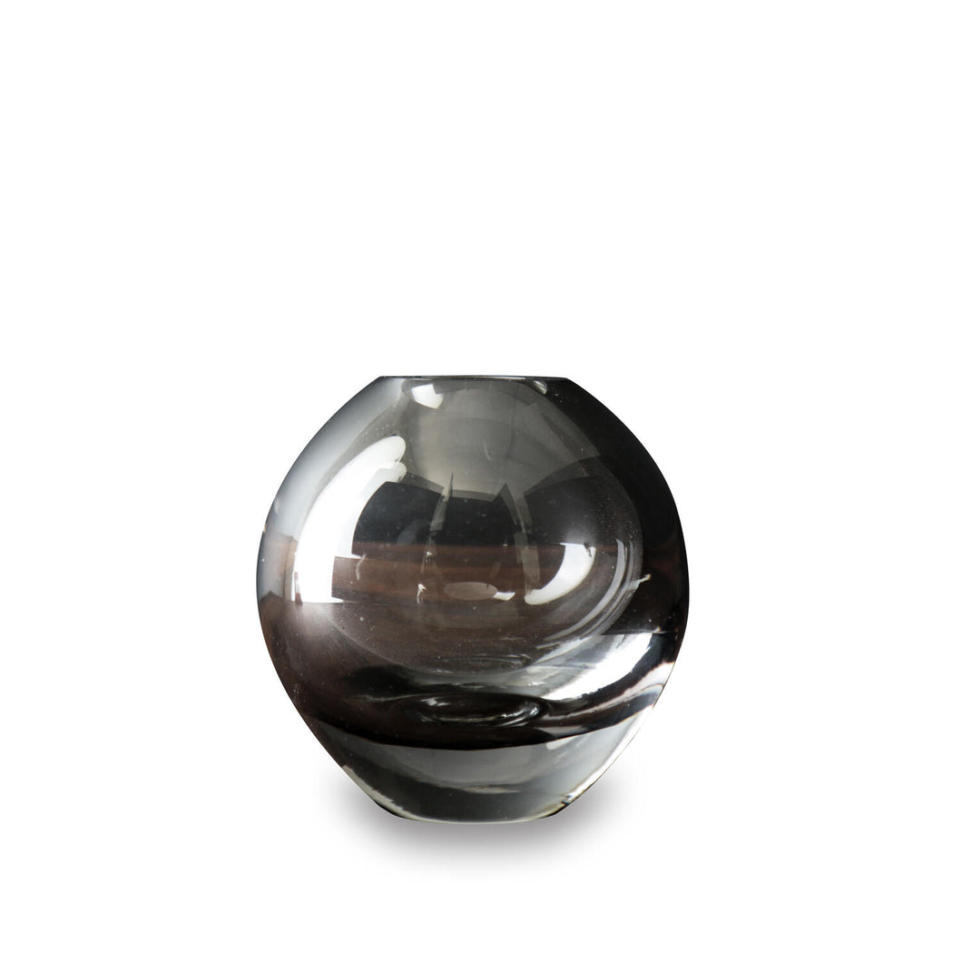 Beatriz Ball Smooth Smoke Grey Round Bud Vase