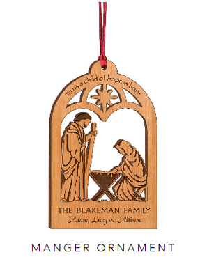 P Graham Dunn Manger Ornament