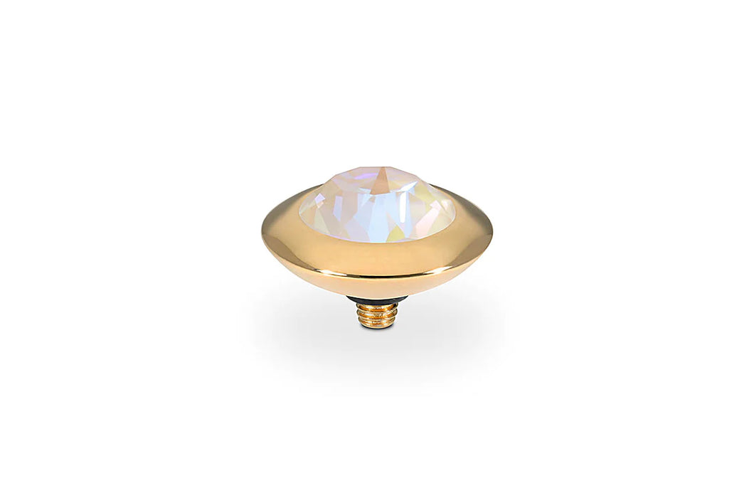 QUDO 13mm Gold Tondo Top in Ivory Cream Delite