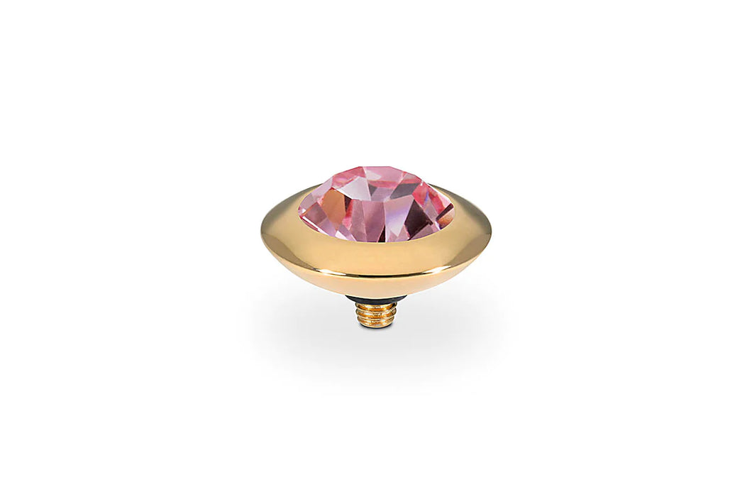 QUDO 13mm Gold Tondo Top in Light Rose