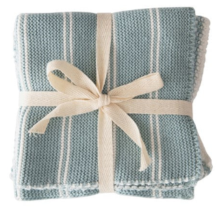 12" Square Cotton Dish Cloth Set of 2 Assorted