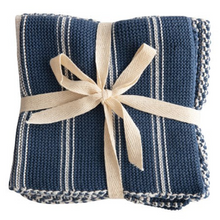 Load image into Gallery viewer, 12&quot; Square Cotton Dish Cloth Set of 2 Assorted
