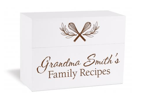 P Graham Dunn White Recipe Box