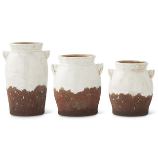 Ceramic Cream & Brown  Glazed Jug