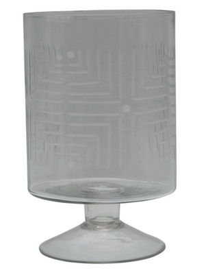 9.25" Glass Footed Hurricane