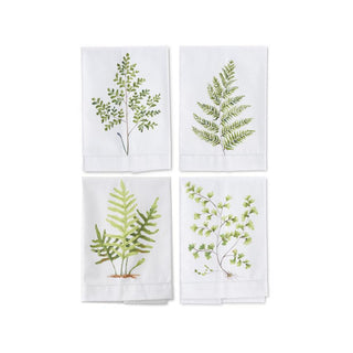 Fern Hand-Painted Cotton Guest Towel Assorted